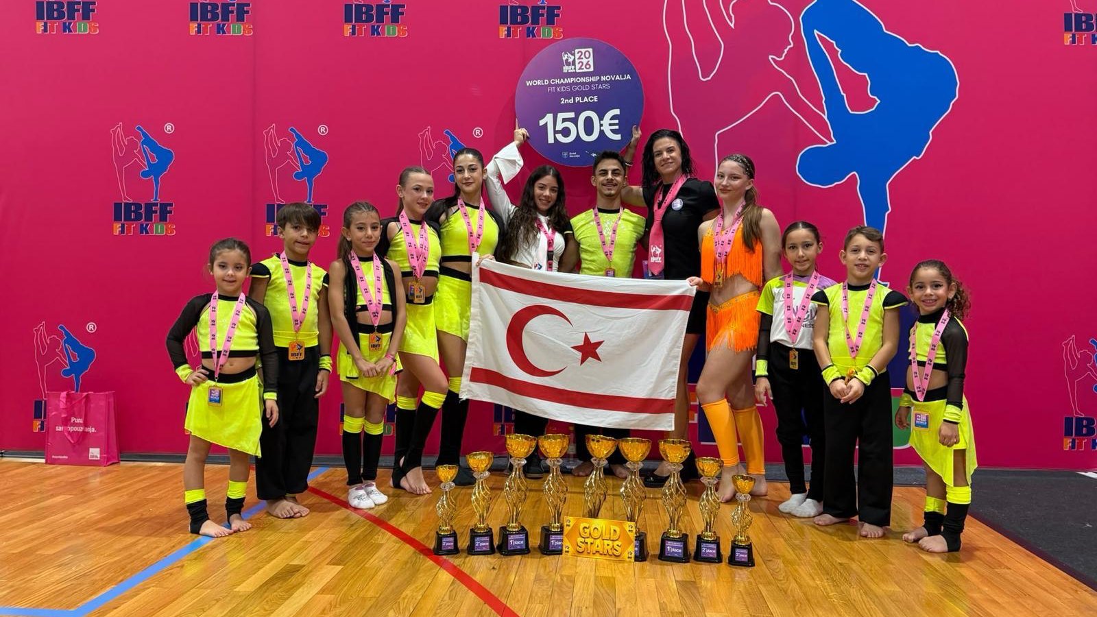 KKTC çocuk fitness milli takımı Hırvatistan'da 6 şampiyonluk kazandı